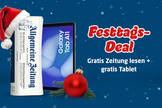 Print & Digital komplett bis Ende Februar kostenlos und mit gratis Samsung Galaxy Tab A11 – Base